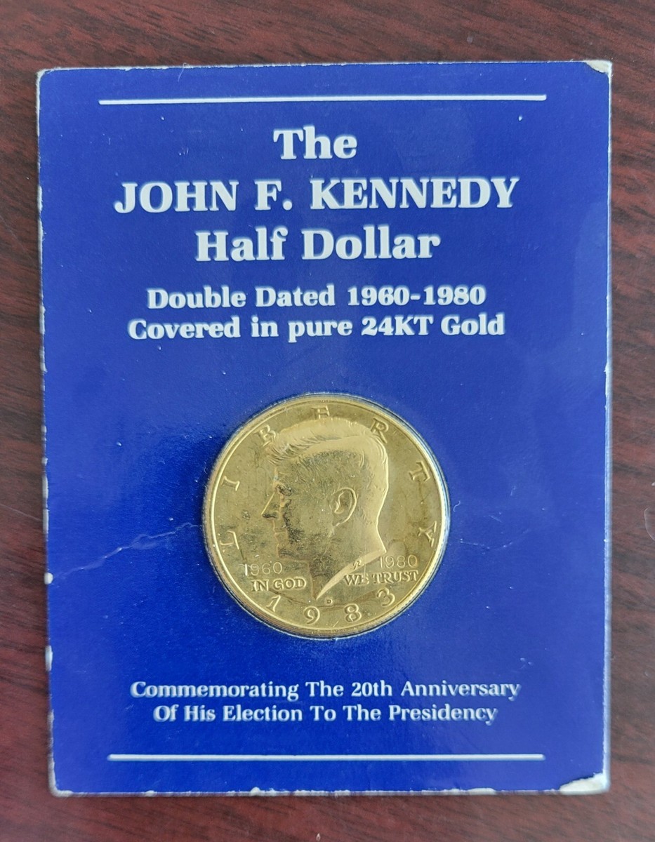 John F. Kennedy Half Double Dated 1960 1980 Covered in Pure John F. Kennedy Half Double Dated 1960 1980 Covered in Pure