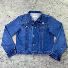 Vintage Sedgefield Womens Jacket Medium Blue Denim Trucker 70s 80s Made In USA