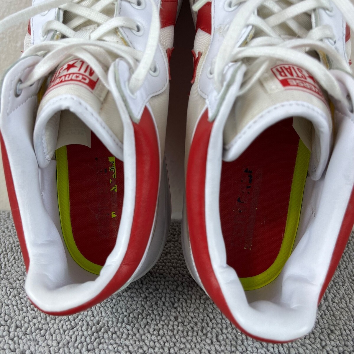 Converse Fastbreak 83 Mid White Casino Red Shoes Sneakers  display picture 3