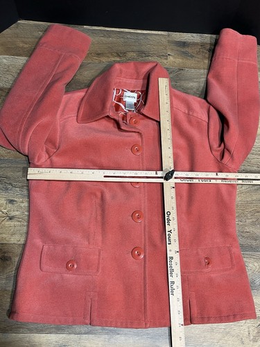 Chico’s SZ 1 (M/L) Women’s Smooth Plush Coral Pink Jacket Blazer - Picture 7 of 7