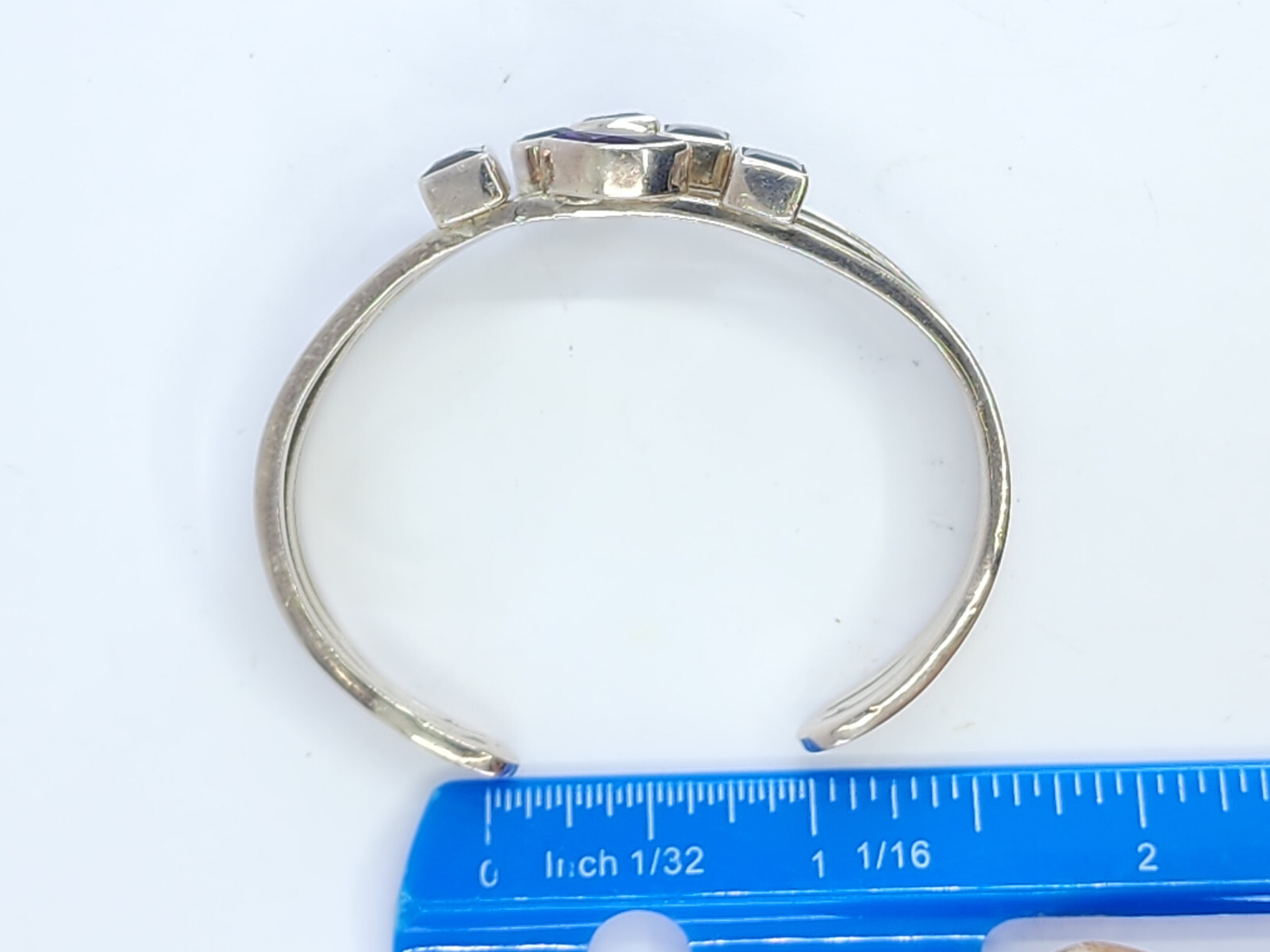 MODERNIST SOLID STERLING SILVER AMETHYST and GEM … - image 12