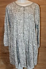 Rylee + Cru paisley button up dress wash denim Size Medium NWOT