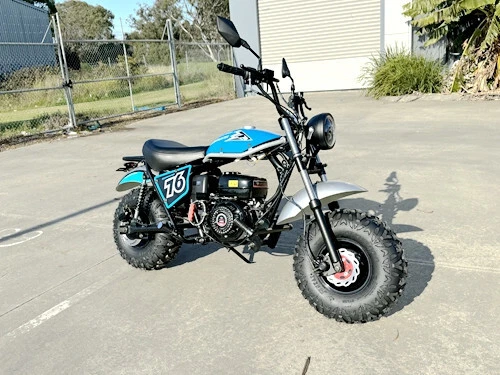 MB200X TrailMaster Hurricane Mini Bike Coleman Full sized REC-REG E-start BLUE - Picture 7 of 20