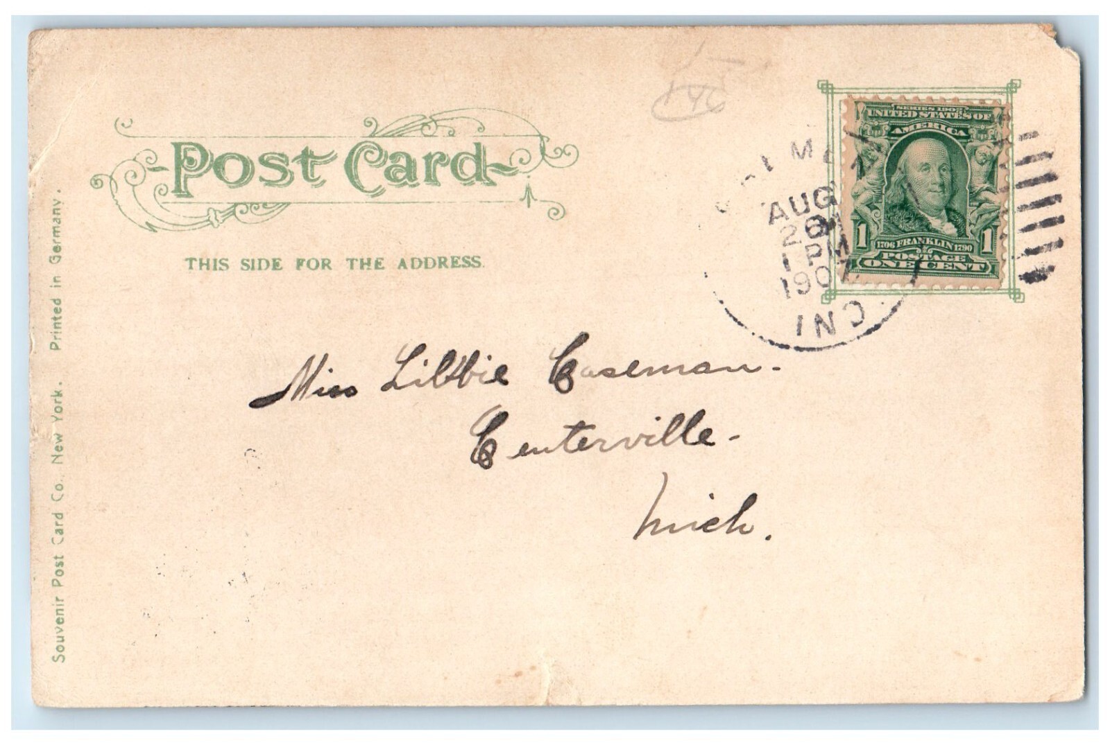 1907 Scene Springbrook Park Exterior South Bend Indiana Vintage Antique