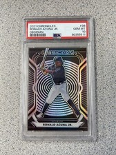 2021 Chronicles Obsidian Ronald Acuña Jr /99 PSA 10 Low POP
