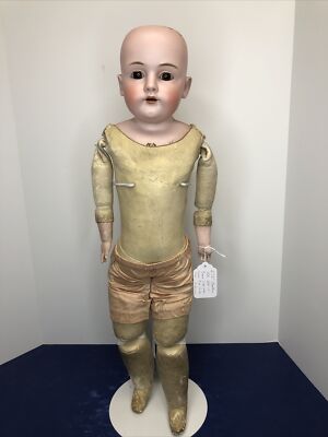 27  Antique German Kestner 154 DEP 14 Bisque Doll Leather Body bisque arms #L
