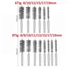 Drahtbürste Bohrmaschine mit Sechskantstange Edelstahl-Lochbürste Zylinderbürste