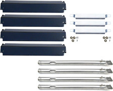 Charbroil Gas Grill Burner Replacement Parts Kit Crossover Tubes Heat Shield SS