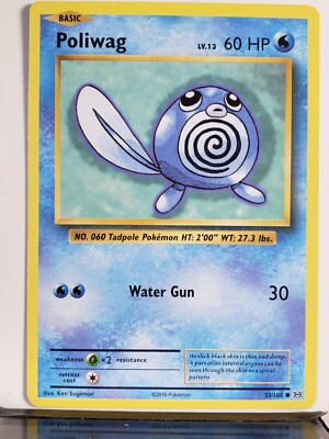 Poliwag 23/108 - LP - XY Evolutions Pokemon Card $2 Combined