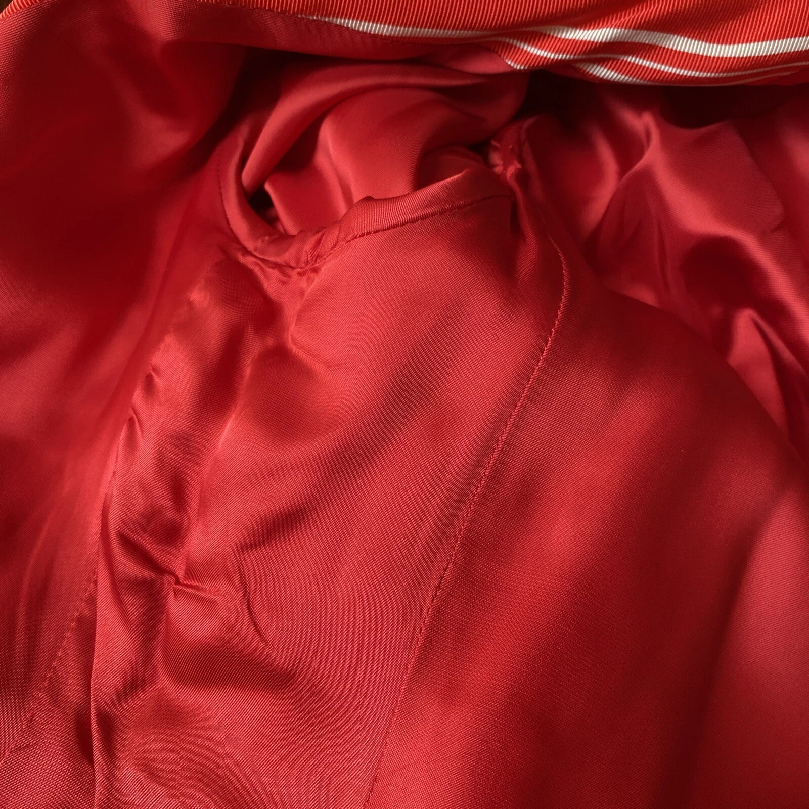 Giacca blazer GIANNI VERSACE Versus rosso bianco a righe fodera Italia 28 42 vintage