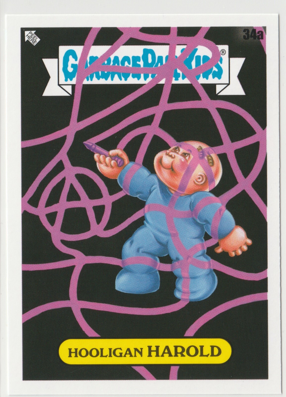 Hooligan Harold 34a Garbage Pail Kids GPK 2022 Book Worms Trading Card