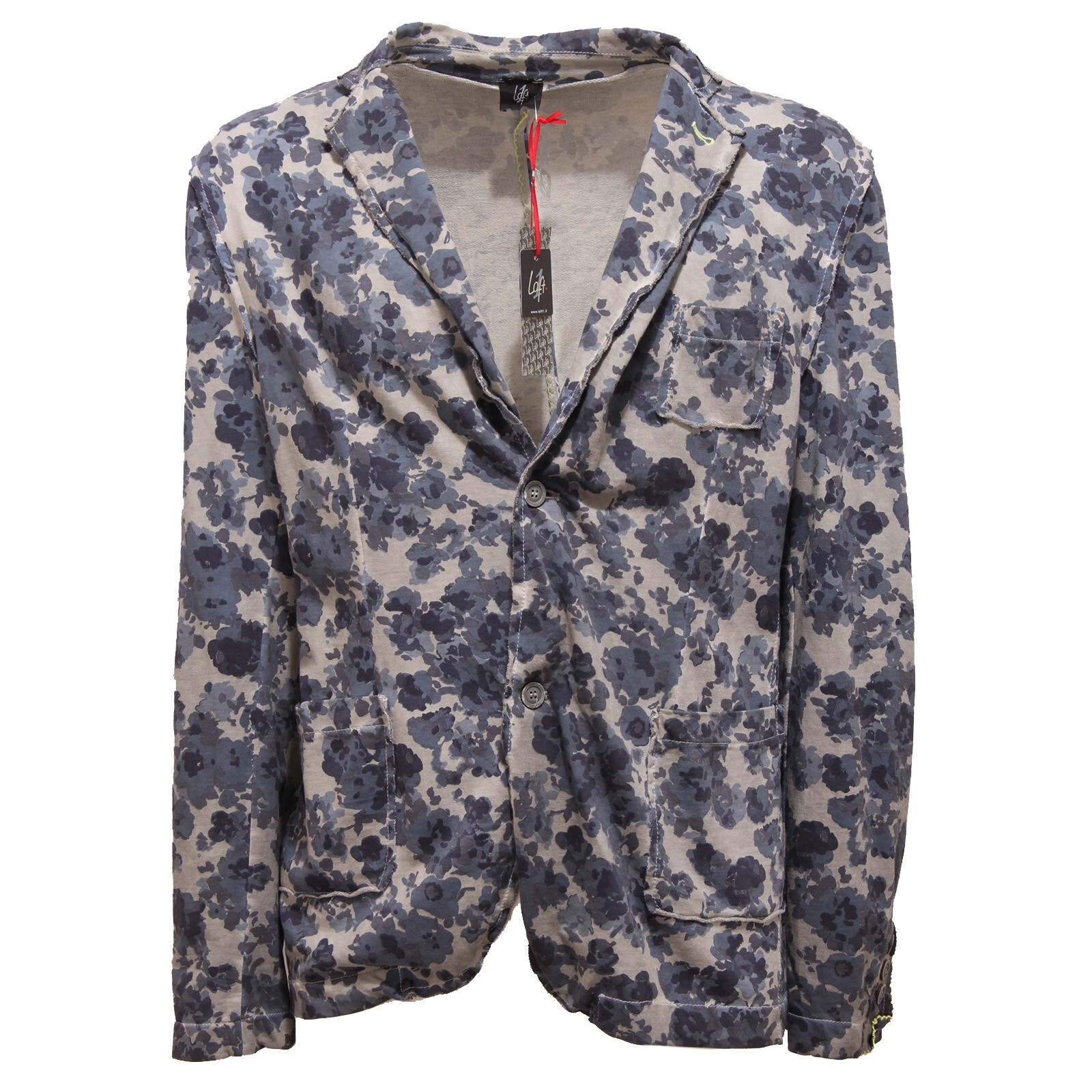 3375R мужская куртка giacca uomo LOFT 1 AMELIO giacche cotone синего/бежевого цвета