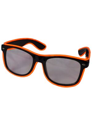 LED-Brille Leuchtbrille Party-Spaß-Brille Transparent Klare Gläser Karneval