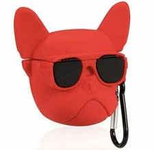 Dog Red Compatible with Airpods 1 2 Case, Silicone 3D Cute Red Cool Dog 