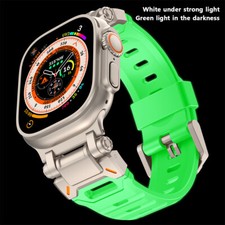 Soft FKM Rubber Band Bracelet Strap For Apple Watch 11 10 9 8 7 6 SE/Ultra 49mm