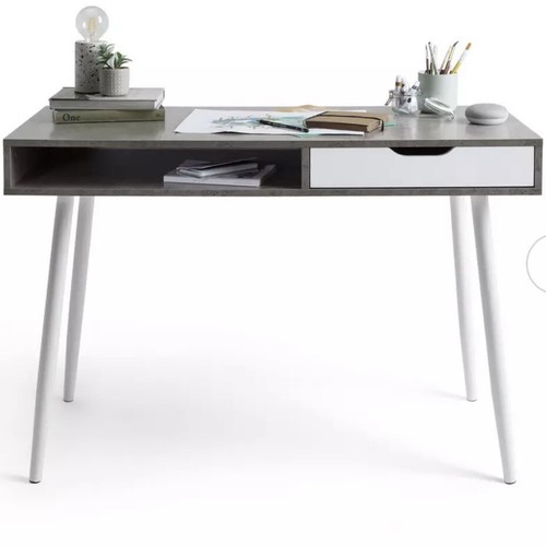 Concrete Style Office Desk Grey Habitat eBay