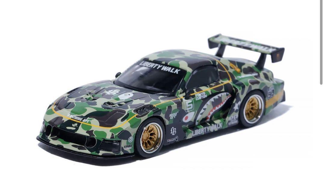 MiniGT Bape LB RX-7 東京オートサロン2025限定 Tokyo Auto Salon 2025 MINI GT BAPE LBWK Mazda RX-7 LB Super
