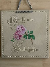 Jura - Plattenkalk - Deko - Gruß aus Solnhofen - 20 x 20 - Versteinerung -