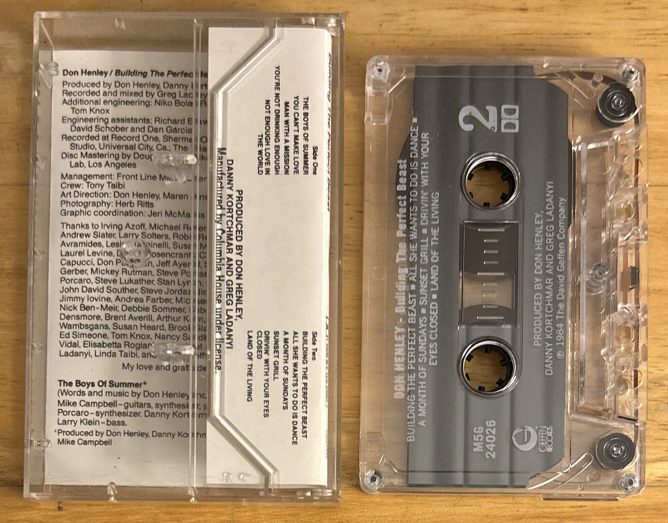 Don Henley Building The Perfect Beast Cassette Tape (Geffen, 1984 Used)￼ Foto 2 de 2