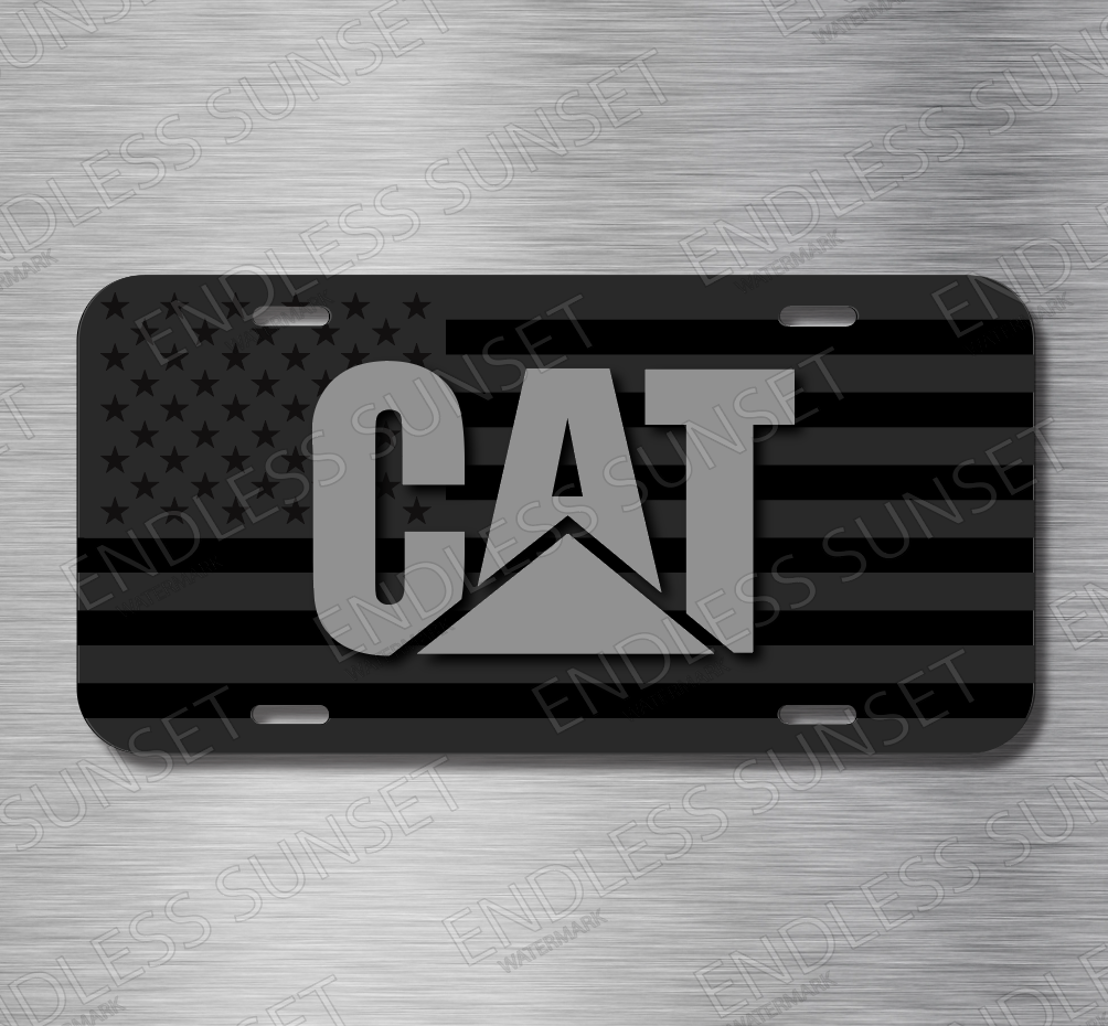 Black & White Cats License Plate Frame - Stainless Steel, 12x6 Inch, Funny Car Accessory
