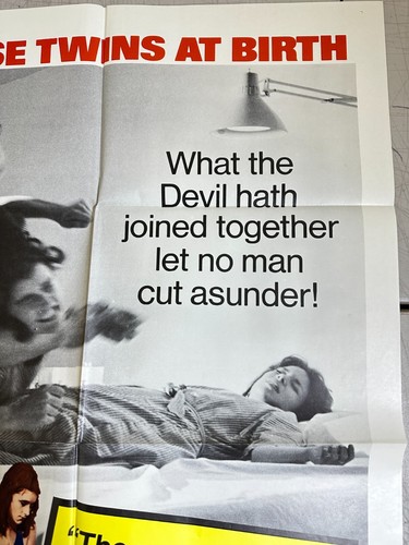 VTG 1973 "SISTERS" US ORIG 1SH 27X41 Movie POSTER BRIAN DE PALMA MARGOT KIDDER - Picture 3 of 6
