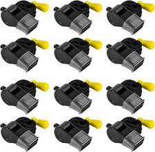 12 Pack Sport Whistles with Lanyar for Coaches, Referees and Officials, Loud Cri