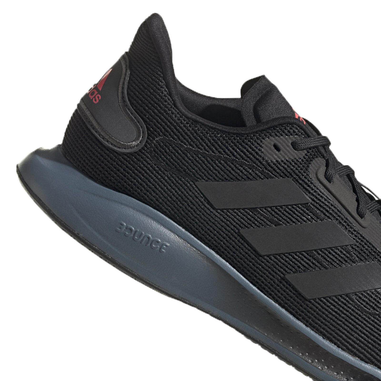 Adidas Mens Galaxar Trainers Black Running Shoes Comfort Mesh