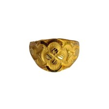 22K/18K Real Certified Yellow Gold FLower Design Kids Ring