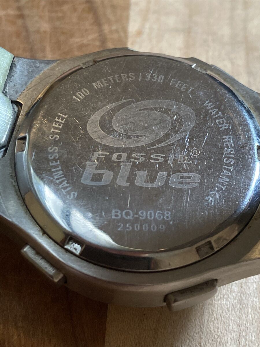 Fossil Blue Diver Watch Men's WR 100m Stainless Steel BQ Fossil Blue Diver Watch Men's WR 100m Stainless Steel BQ