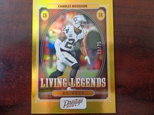 2024 Prestige Charles Woodson #'ed 3/75 Living Legends Gold Insert-RAIDERS