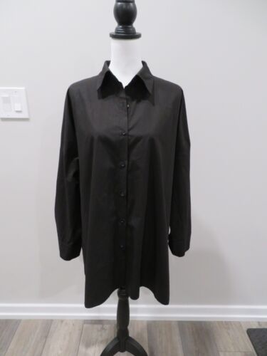 Wendy Trendy Black Button Front Woven Blouse
