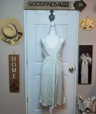 VTG Nancy King Lingerie Under Dress Full Slip Nylon 36 Pale Green
