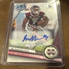 Jo'Quavious Marks 2023 Bowman Chrome University 1st Auto Mississippi State