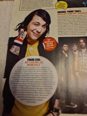 FRANK IERO MY CHEMICAL ROMANCE A4 POSTER KERRANG MAGAZINE UK 