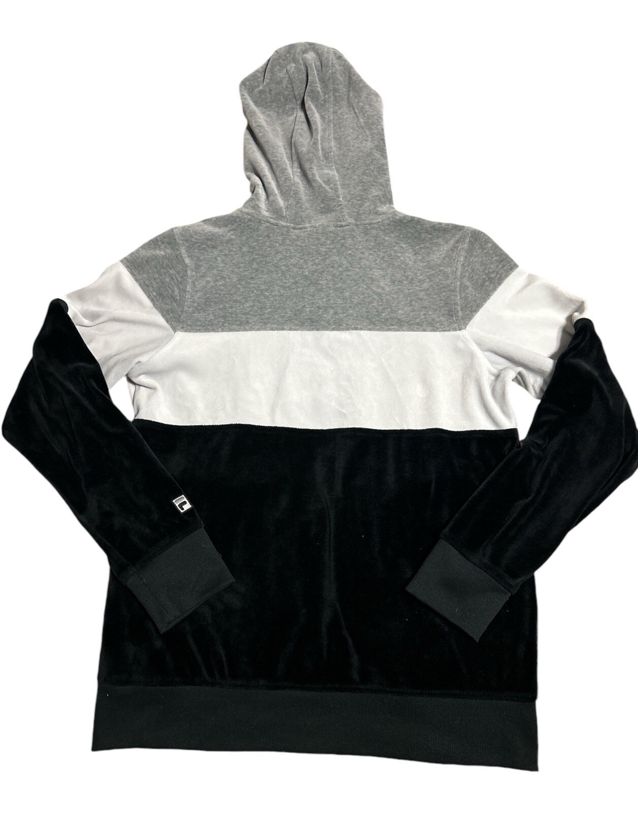 FILA GIACCA LEGGERA CON CAPPUCCIO DONNA TAGLIA MEDIA GRIGIO BIANCO NERO