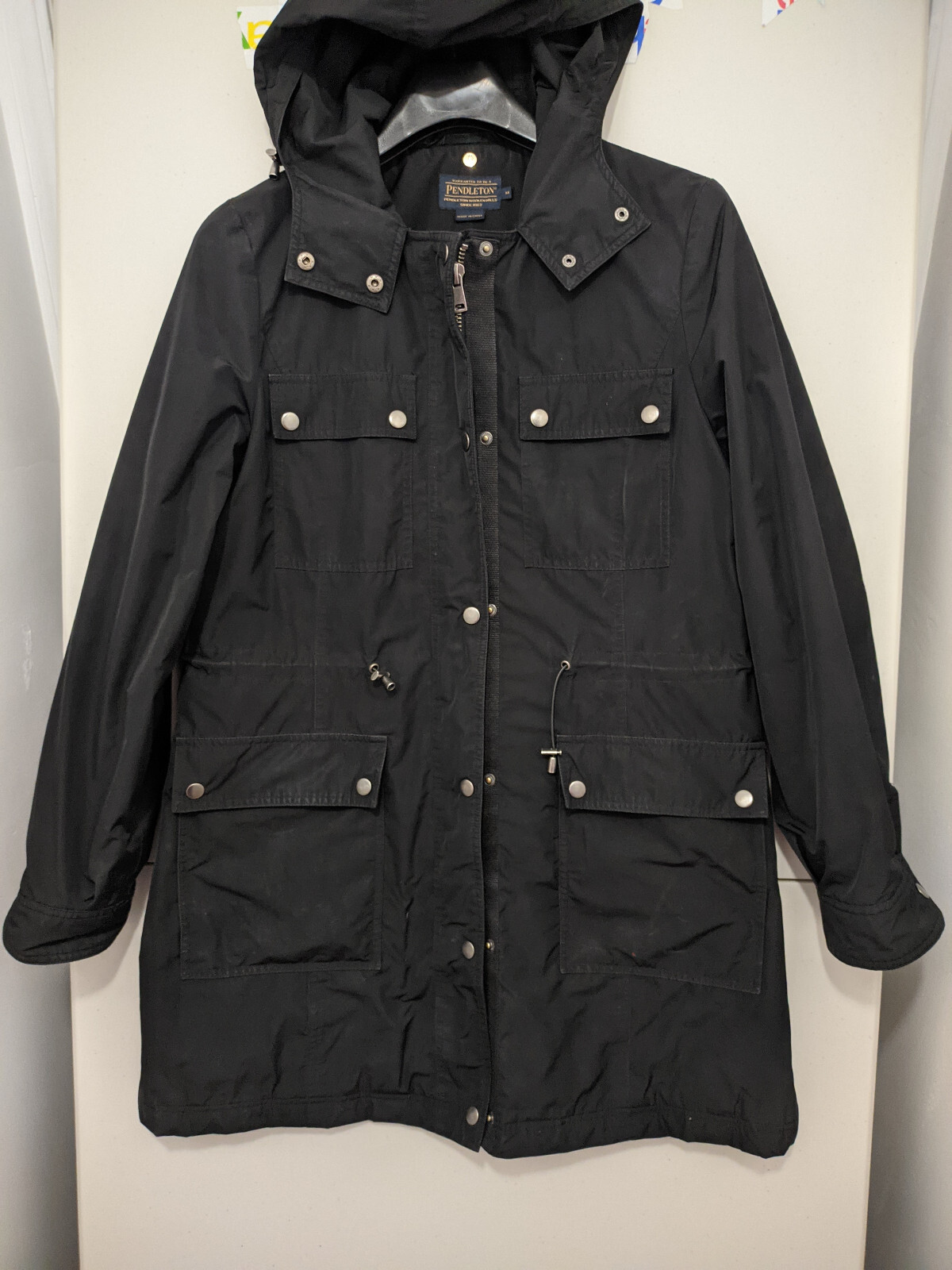 Pendleton Jacket Womens M Black Softshell Hoodie … - image 2