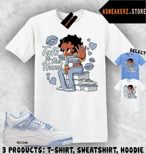 Shirt Match AJ 4 Aluminum Forget Me Not Sneaker Matching Talk To The Hand Betty