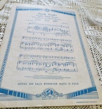 Vtg 1926 Sheet Music Just For To-Day Sybil Partridge Blance Seaver Sam Fox Pub