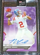 2021 Topps Bowman Next Matt Corral #d/25 Autograph Purple On-Card Auto Signed 