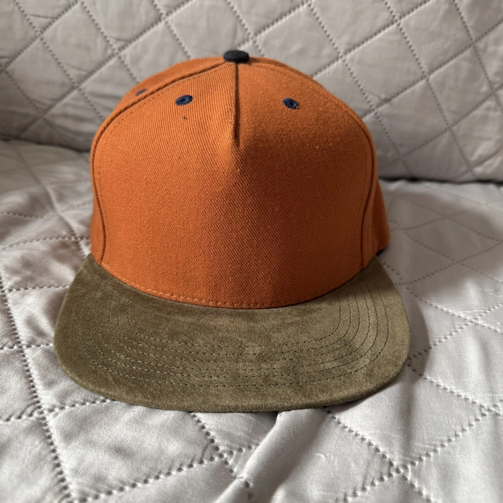 Logo arc dos suprême 5 panneaux snapback daim marron sur gris