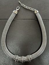 💥Vintage Link Chain Alligator Clasp Silver Necklace Great Design 1 Day Ship!👍