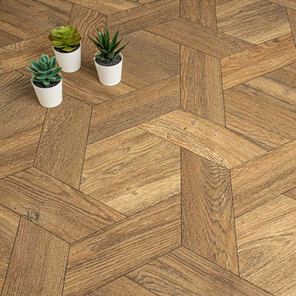 Hexagonal Wood Parquet Vinyl Flooring Feltback Lino Kitchen Bathroom 2m 3m 4m