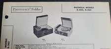 PHONOLA MODELS K-202 & K-263 GIRADISCHI CON AMPLIFICATORE FOTOFATTO