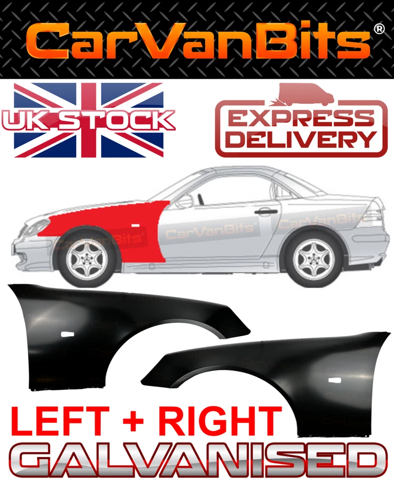 FOR MERCEDES SLK R170 96-04 FRONT WHEEL ARCH WING FENDER REPAIR BODY PANEL PAIR