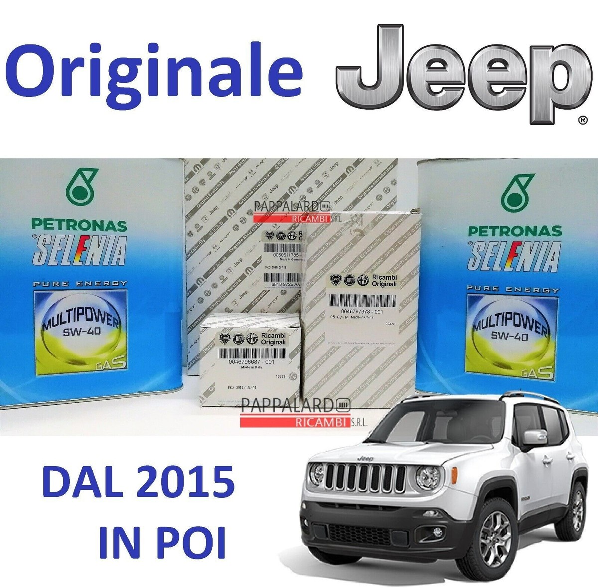 Kit Tagliando Completo Per Jeep Renegade 500X 1.6 Multijet - Filtri Bosch + Olio Castrol 5W30 - Foto 8