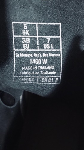 Dr Martens 1460 W Lace Up Combat Boots Smooth Black Leather Women Size 7 US NWOB - Picture 7 of 17