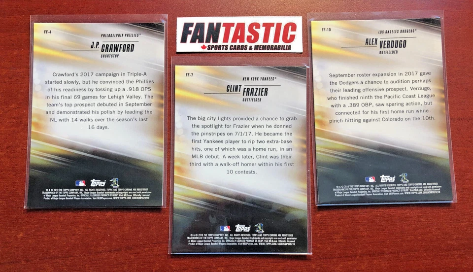 2018 Topps Chrome FRESHMAN FLASH Rookie Insert Card YOU PICK - Image 2 of 2