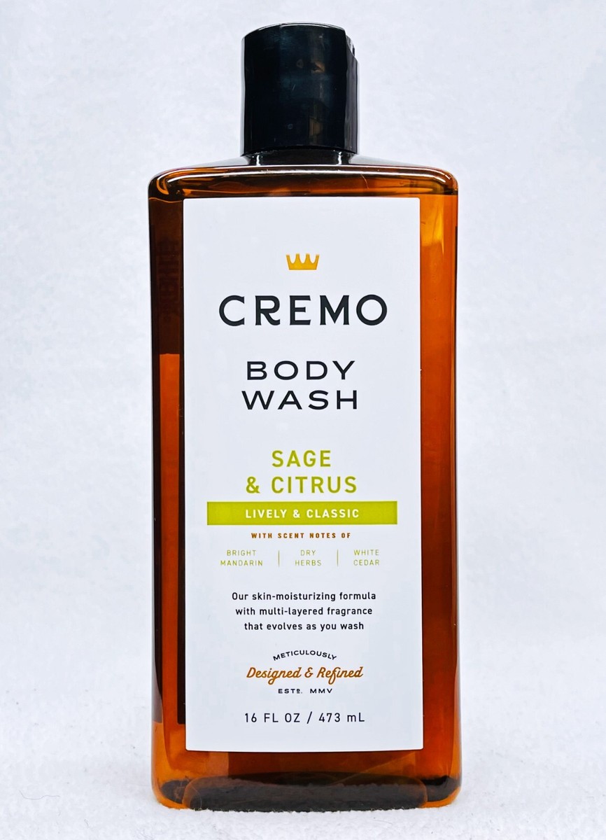 Cremo SAGE CITRUS Mens Body Wash 16 oz