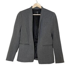 J. Crew Womens Going Out Blazer Size 4 Stretch Twill Gray Minimalist Office Slim