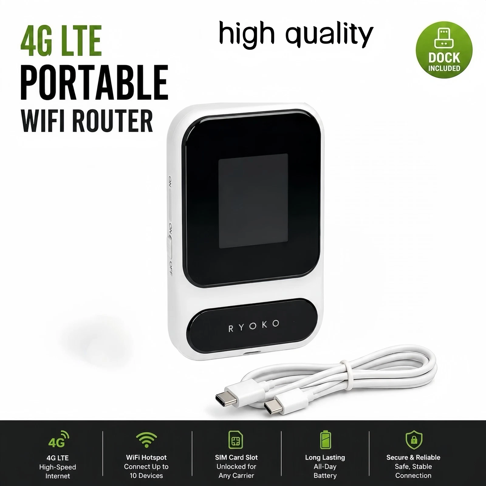 Home Travel Internet Wireless Router 4G LTE WiFi Hotspot Router Portable Us New - product detail image 1